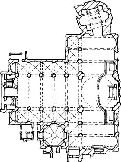 una planimetria di Santa Maria presso San Satiro