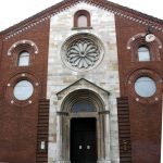 La facciata ricollocata sul tempio Valdese in via Francesco Sforza