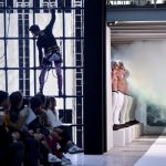 A model walks the runway during the Dirk Bikkembergs as a part of Milan Menswear Fashion Week Fall Winter 2015/2016 on January 20, 2015 in Milan, Italy.