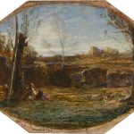 Fontanesi A. – Campagna nel Delfinato, olio su tavola 26,5 x 39,6 cm