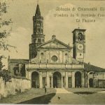 La facciata dell’Abbazia, ancora in forme barocche, antecedenti il restauro