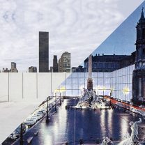 Louis Kahn, Franklin D. Roosevelt Four Freedoms Park, New York City, 1972 VS Superstudio, Il Monumento Continuo_Piazza Navona, 1970