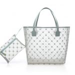 CrucianiCShoppingBagInTulleBeigeMenta