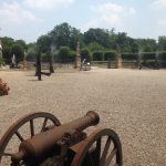 Corte nobile con statue zampillanti