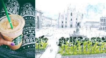 Starbucks sbarca a Milano e rifà il look a piazza Duomo con palme e banani