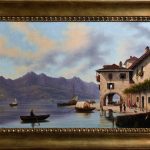 16.Casa Manzoni, Sala VIII, Giuseppe Canella, Veduta del lago di Lecco, Olio su tela, Foto di Federico Manusardi