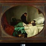 19.Casa Manzoni, Sala IX, Enrico Cadolini, Tommaso Grosssi al letto di morte di Carlo Porta, Olio su tela, Foto di Federico Manusardi