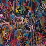 Daniele Innamorato,17_RARE DEAD BUTTERFLY COLLECTION_ (avanzi series), acrylic and collage on paper, cm 140×250, 2007-2012
