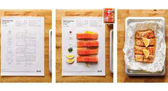 La carta da forno IKEA con le istruzioni stampate su ogni foglio