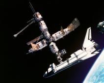 Atlantis Docked to Mir