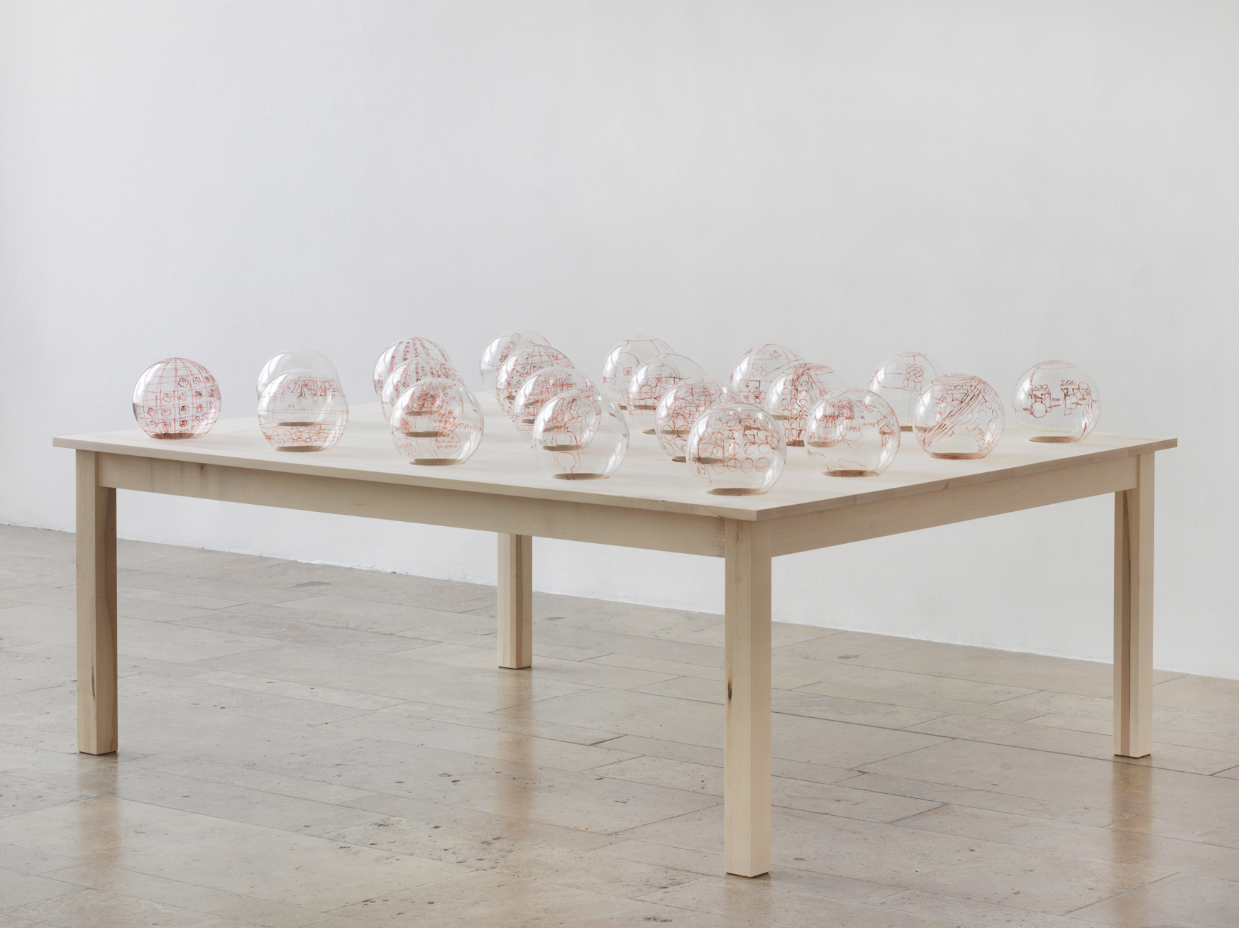 Matt Mullican. Untitled (20 Glass Balls)