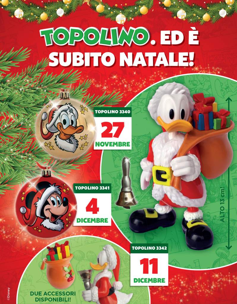 Addobbi Natalizi Disney.Topolino In Edicola Il 27 Novembre Con Un Numero Speciale Dedicato Al Giornalismo E Per Tre Settimane Gli Addobbi Natalizi