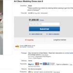 Inserzone eBay vestito da sposa Samantha