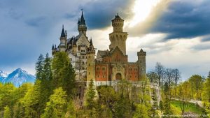 Il castello Disnery , Neuschwanstein in Baviera, Germania