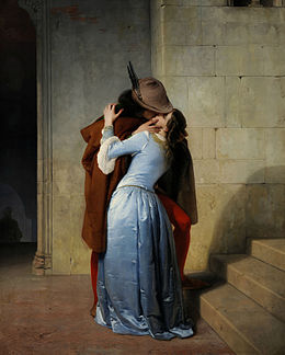 Il bacio. Episodio della giovinezza. Costumi del secolo XIV, meglio noto come Il bacio, è un dipinto a olio su tela del pittore italiano Francesco Hayez, realizzato nel 1859 e conservato alla Pinacoteca di Brera.