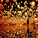 teamLab_61_Forest of Resonating Lamps – One Stroke, Fire on ice