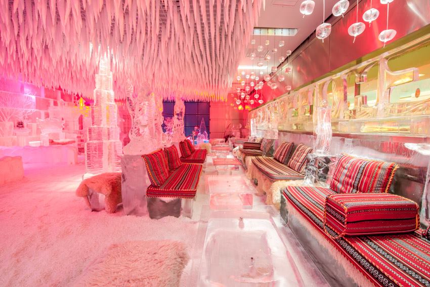 Dubai Chillout Ice Lounge interno del locale
