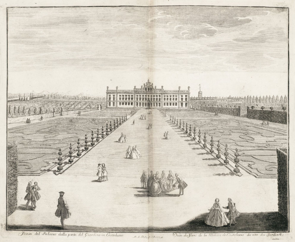 Marc’Antonio Dal Re – incisione che ritrae il parterre di Villa Arconati (1743)