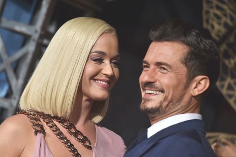 primo piano della coppia Katy Perry e Orlando Bloom