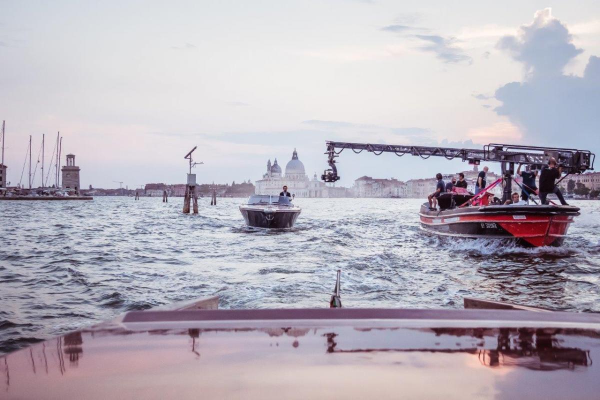 Alcune immagini delle riprese del cortometraggio di Venezia con Pierfrancesco Favino