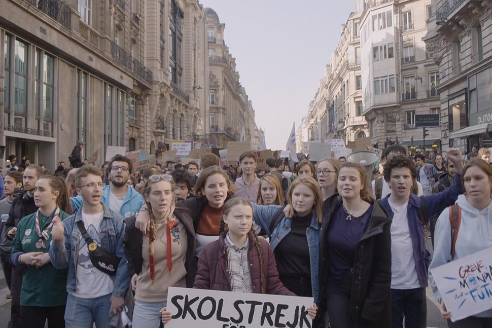 una delle scene del documentario dedicato a Greta Thunberg