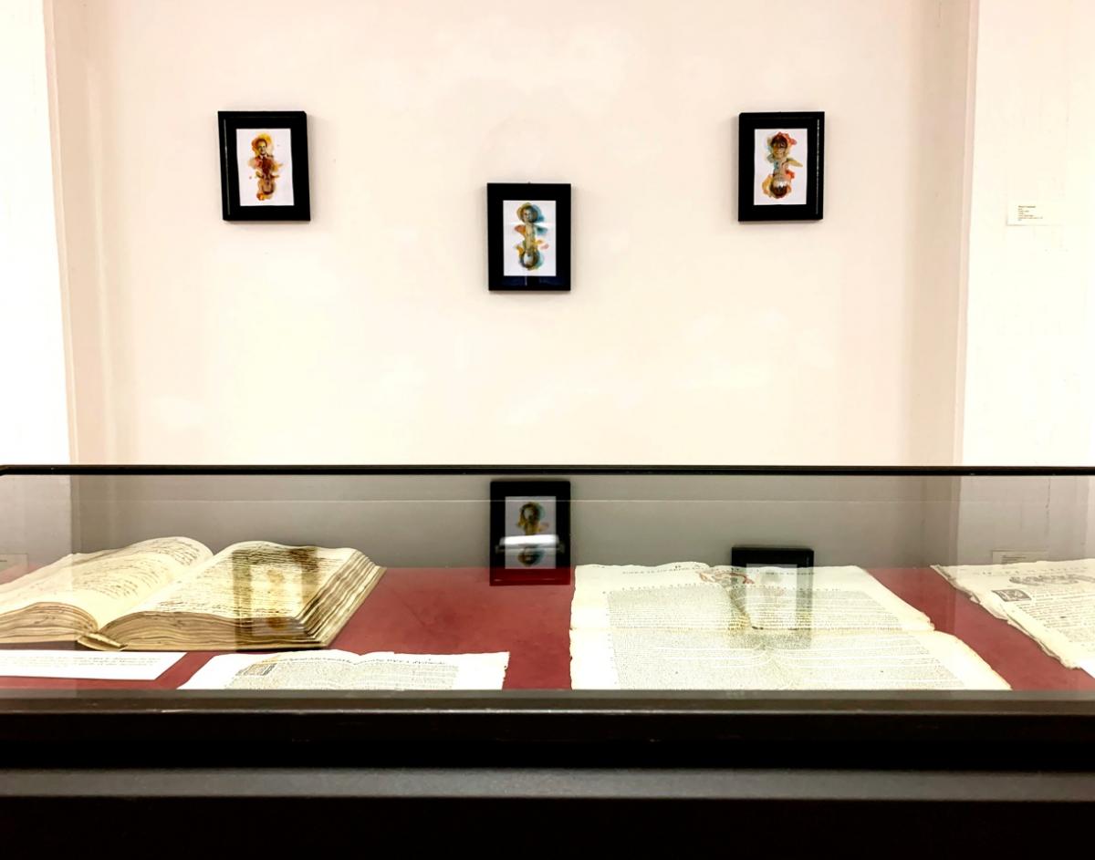 Mario Vespasiani “Ritratti interno della mostra all'archivio di stato di Pesaro