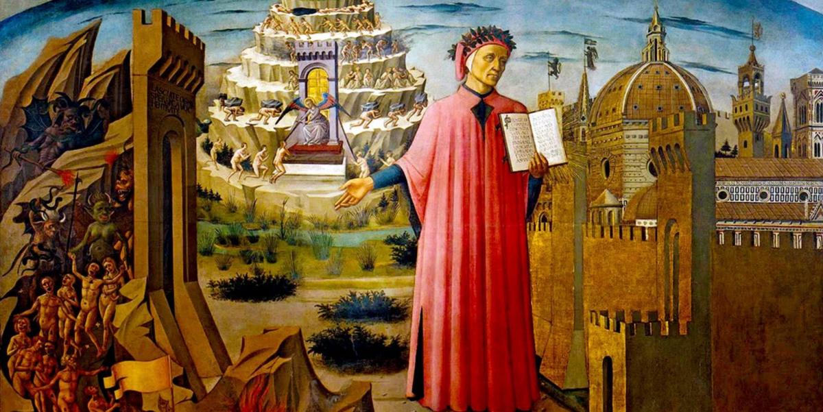 A riveder le stelle immagine di Dante e dell'inferno