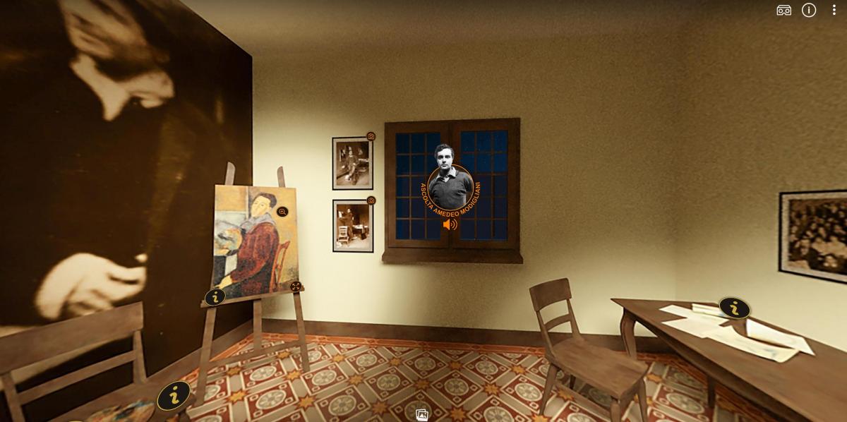 Nel segno di Modigliani tour virtuale prima stanza