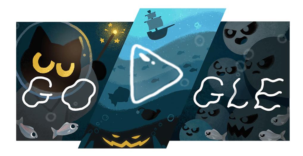 Halloween il Doodle di Google SCHERMATA INIZIALE