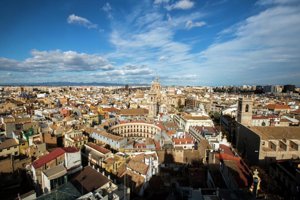 Valencia panoramica della città dall'alto