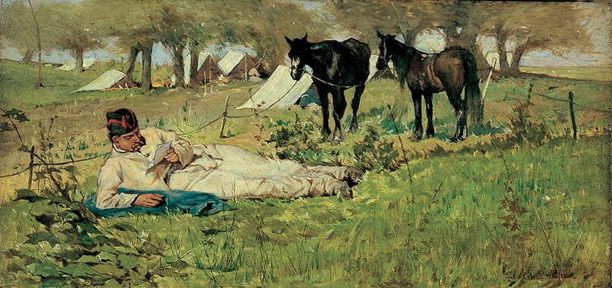 I Macchiaioli Giovanni Fattori, La lettera al campo