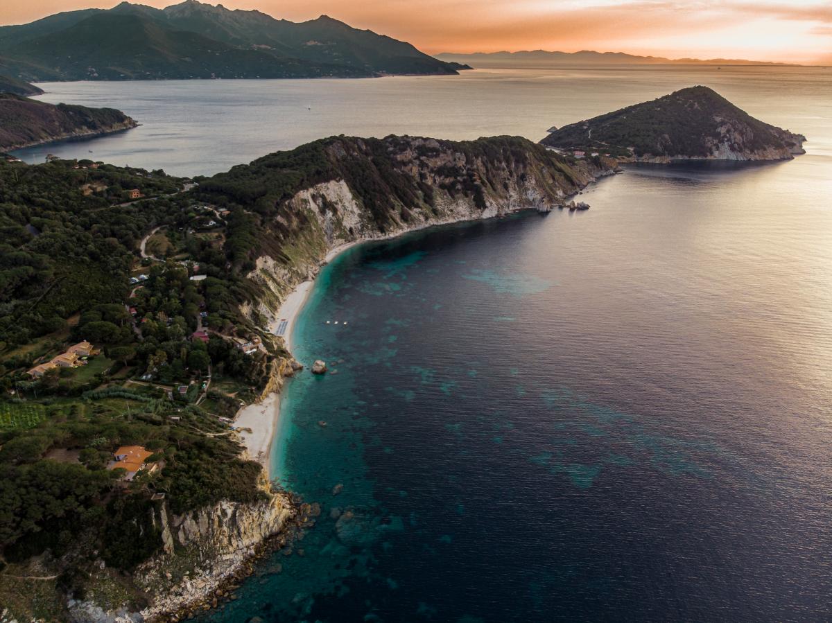 La Spiaggia di Sansone vista aerea