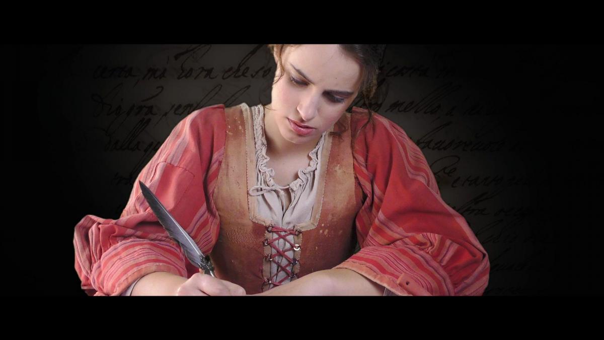 Artemisia Gentileschi film mentre scrive