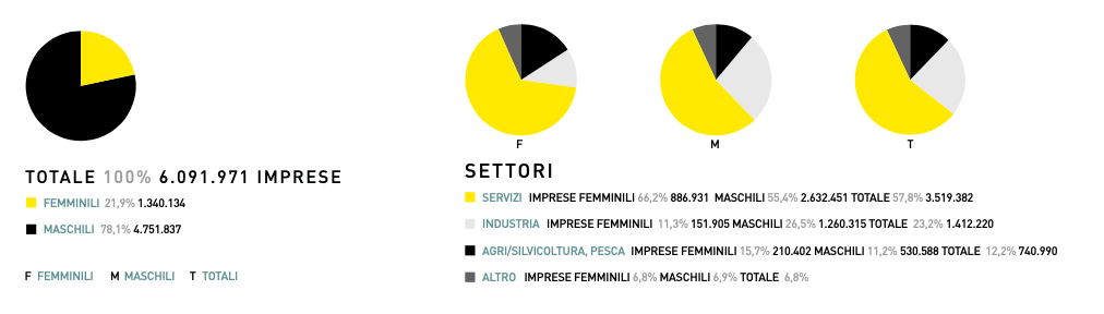 grafico delle imprese al femminile