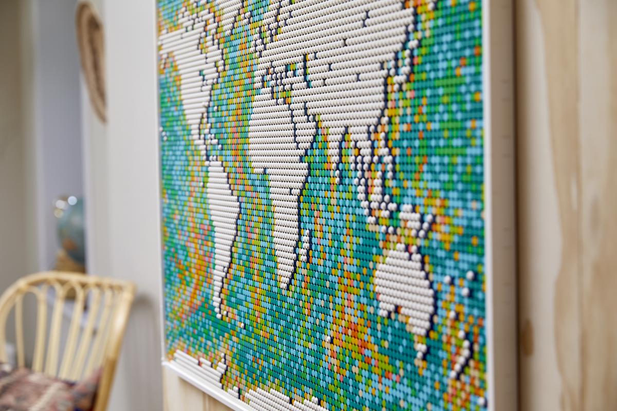 Mappa del mondo LEGO Art