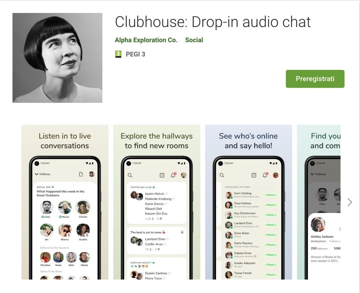 Clubhouse è arrivato per Android play store