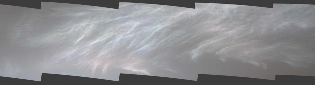 Marte, le strane nuvole colorate