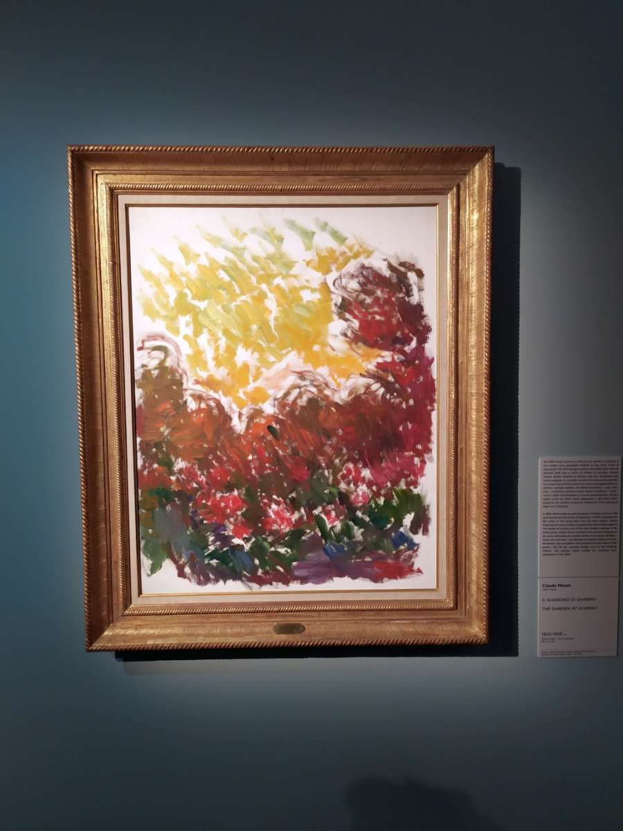 Monet Palazzo Reale dipinto con fiori rossi di Claude Monet