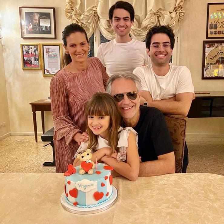 Andrea Bocelli e famiglia 