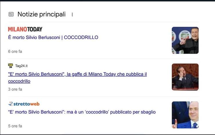 Silvio Berlusconi articolo coccodrillo