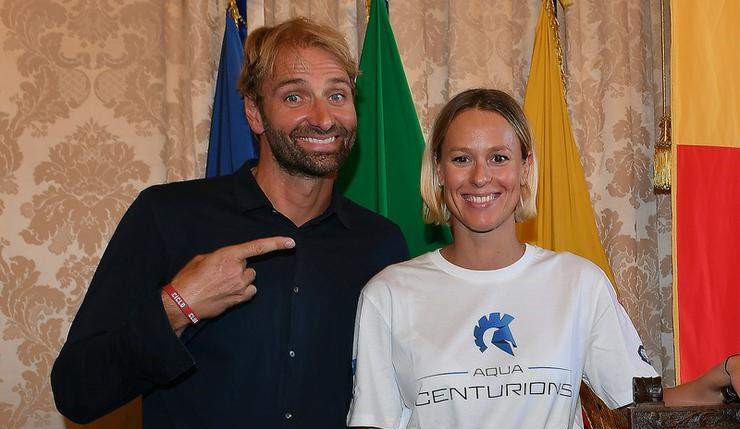 Massimiliano Rosolino e Federica Pellegrini