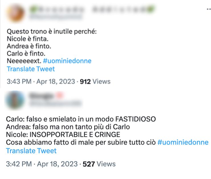 Uomini e Donne - commenti 