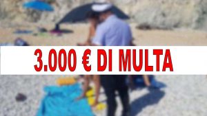 Pericolosissima multa in spiaggia