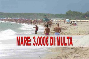 Se fai il bagno così arriva subito la multa da 3.000 €