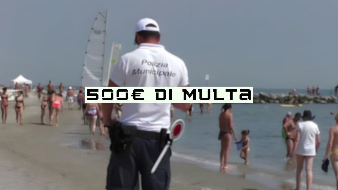 Multa fino a 500 € se lo fai in spiaggia