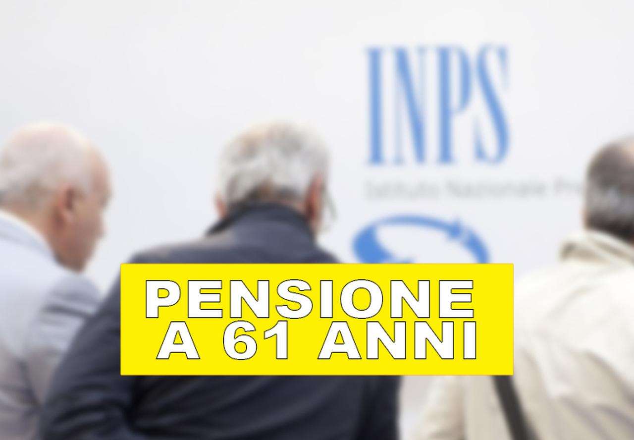 In pensione a 61 anni