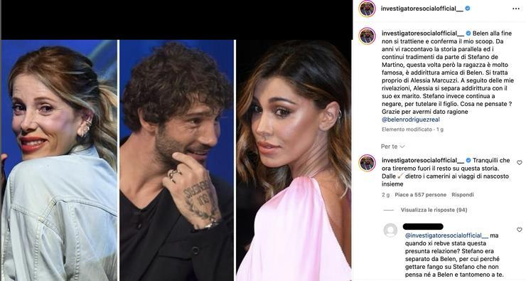 Stefano De Martino, Belen Rodriguez e Alessia Marcuzzi